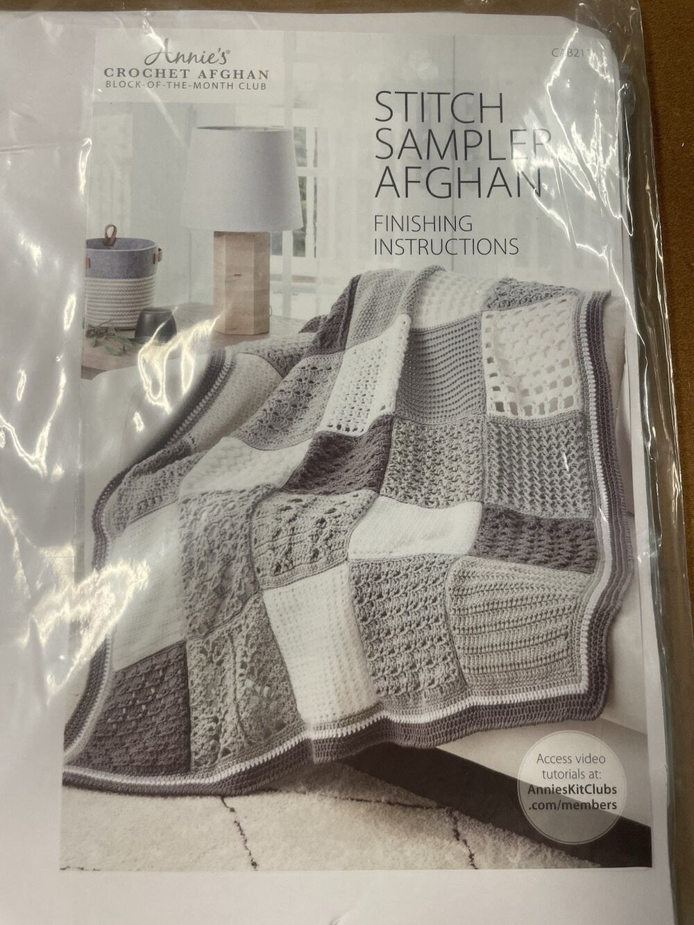 New ANNIE'S CROCHET AFGHAN STITCH SAMPLER AFGHAN Finishing Instructions